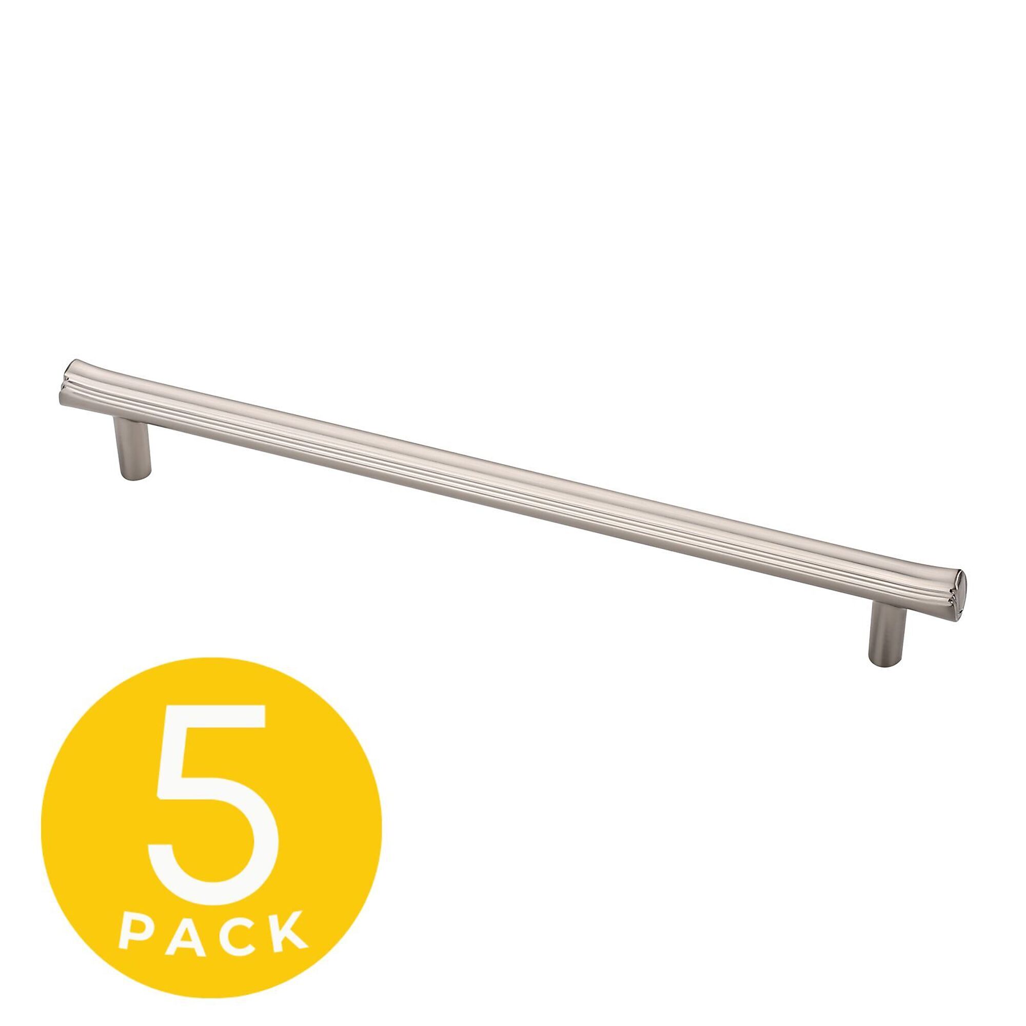 Sapphire, Eclipse Series 7-1/2 in. (192 mm) Center-to-Center Modern Satin nickel Cabinet Handle/Pull (5 Pack), #SP-2214-192-SN-5